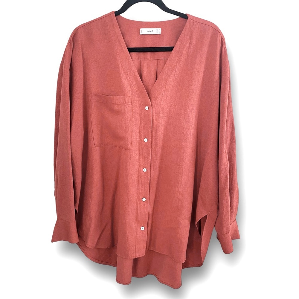 Mango Terracotta Button Down Shirt
